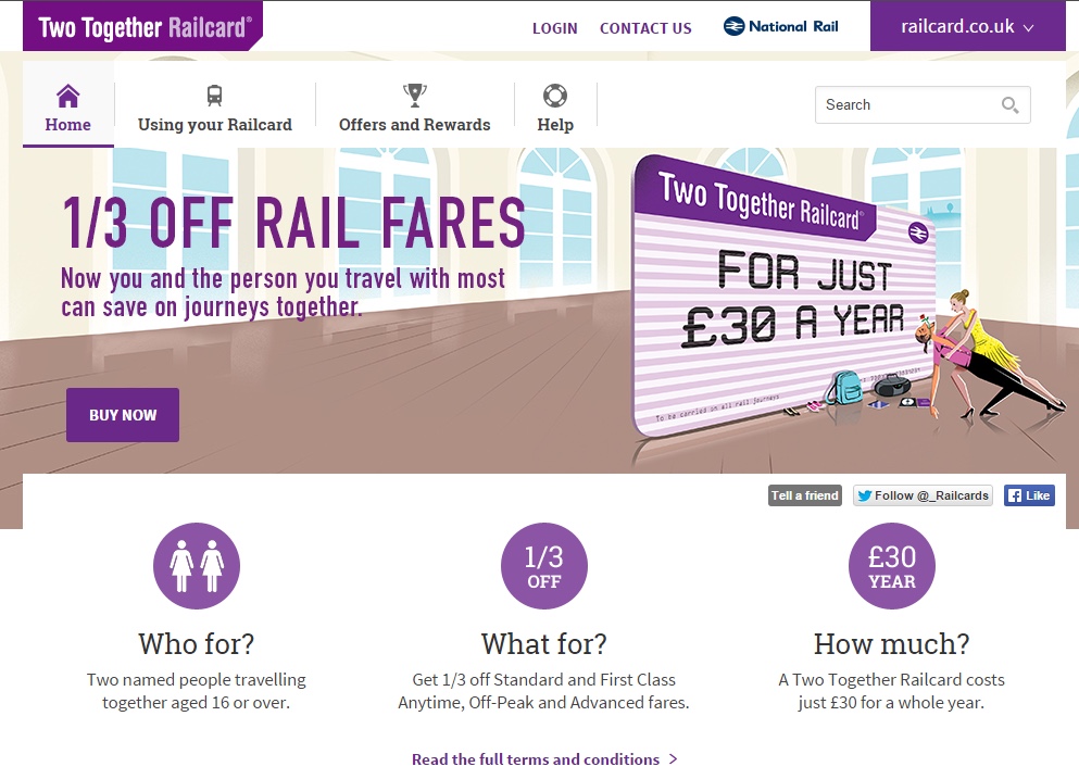 Railcard Two Together Promotion